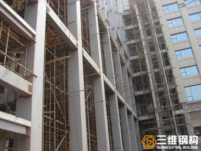 山东奥林匹斯之门钢结构公司建造的济南空军招待所钢结构改建工程效果图
